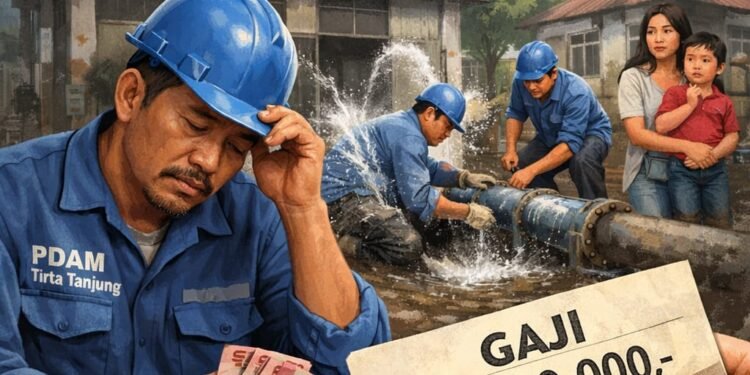 Tiga Bulan Kerja, Pegawai PDAM Tirta Tanjung Hanya Dibayar Rp900 Ribu