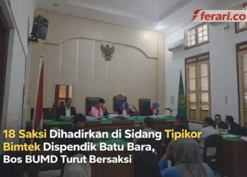18 Saksi Dihadirkan di Sidang Tipikor Bimtek Dispendik Batu Bara, Bos BUMD Turut Bersaksi