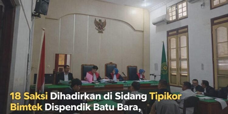 18 Saksi Dihadirkan di Sidang Tipikor Bimtek Dispendik Batu Bara, Bos BUMD Turut Bersaksi