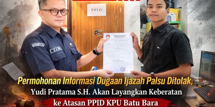 Permohonan Informasi Dugaan Ijazah Palsu Ditolak, Yudi Pratama S.H. Akan Ajukan Keberatan ke KPU Batu Bara