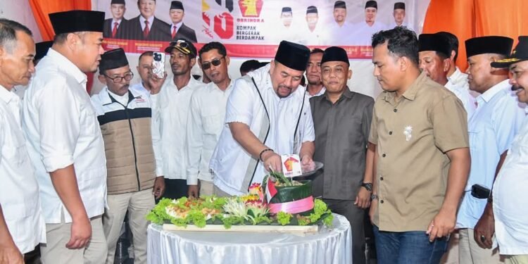 Bupati Batu Bara Hadiri HUT ke-18 Gerindra, Dorong Program Sekolah Rakyat dan Kampung Nelayan