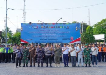 Bupati Baharuddin dan Kapolres Batu Bara Pimpin Apel Operasi Ketupat 2026, Pastikan Pengamanan Idulfitri Aman