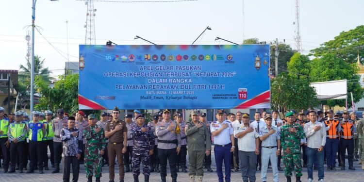Bupati Baharuddin dan Kapolres Batu Bara Pimpin Apel Operasi Ketupat 2026, Pastikan Pengamanan Idulfitri Aman