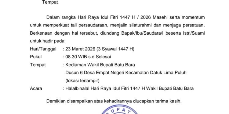 Halal Bihalal “Circle Sendiri”? Keterlibatan Warga Batu Bara Dipertanyakan