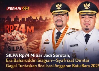 SILPA Rp74 Miliar, Baharuddin Siagian–Syafrizal Dinilai Gagal Tuntaskan Realisasi Anggaran 2025