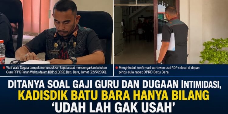 Ditanya Soal Gaji Guru dan Dugaan Intimidasi, Plt Kadisdik Batu Bara Hanya Bilang ‘Udah Lah Gak Usah’