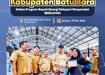 Wabup Syafrizal Tinjau Layanan Bapenda Batu Bara di Desa Binjai Baru, Program Berlayar Permudah Pembayaran Pajak Daerah
