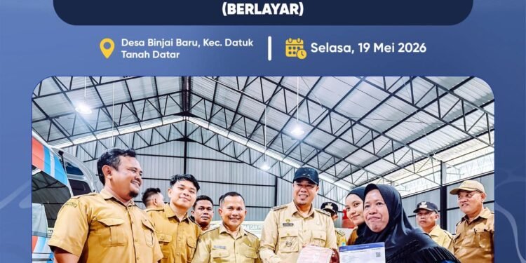 Wabup Syafrizal Tinjau Layanan Bapenda Batu Bara di Desa Binjai Baru, Program Berlayar Permudah Pembayaran Pajak Daerah