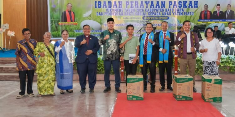 Wakil Bupati Syafrizal Hadiri Paskah Oikumene 2026, Serahkan 100 Paket Sembako untuk Anak Yatim Piatu