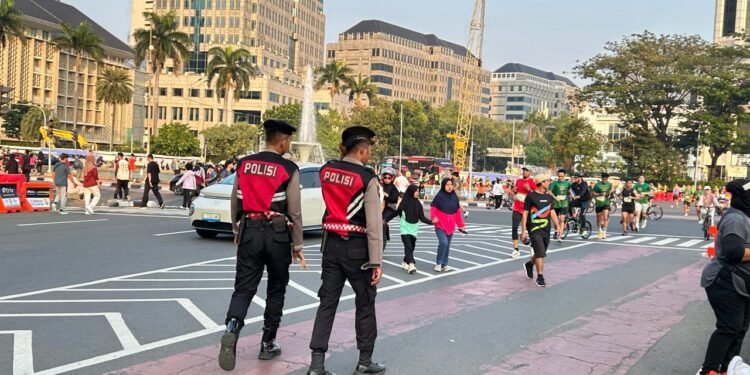 Dirsamapta Korsabhara Baharkam Polri Perketat Pengamanan Car Free Day Jakarta