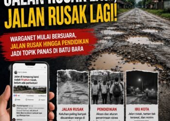 Warganet Mulai Bersuara, Jalan Rusak hingga Pendidikan Jadi Topik Panas di Batu Bara