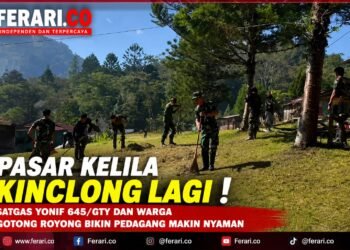 Pasar Kelila Kinclong Lagi! Satgas Yonif 645/GTY dan Warga Gotong Royong Bikin Pedagang Makin Nyaman