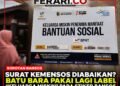 Surat Kemensos Diabaikan? Batu Bara Pakai Lagi Label “Keluarga Miskin” pada Stiker Bansos