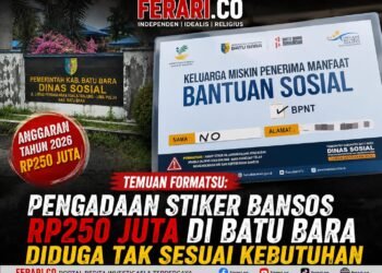 Temuan FORMATSU: Pengadaan Stiker Bansos Rp250 Juta di Batu Bara Diduga Tak Sesuai Kebutuhan