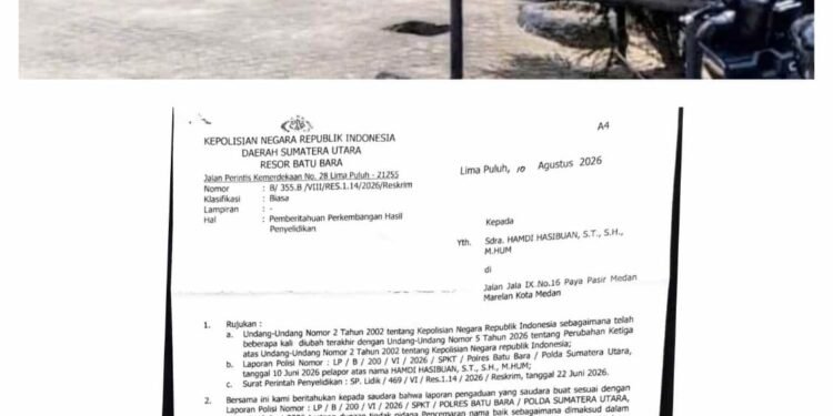 Sat Reskrim Polres Batu Bara Kirim Hasil Penyelidikan Dugaan Pencemaran Nama Baik Kalapas Labuhan Ruku